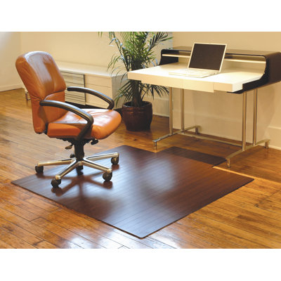 Anji Mountain Bamboo Standard Hard Floor Rounded Edge Chair Mat