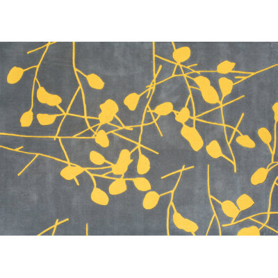 Foreign Accents Festival Grey/Canary Yellow Rug
