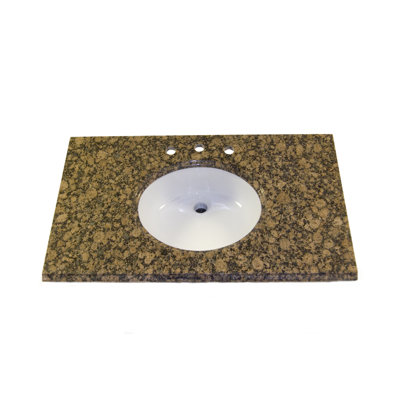 Vintage Stone 22" x 37" Granite Vanity Top with 8" Centers