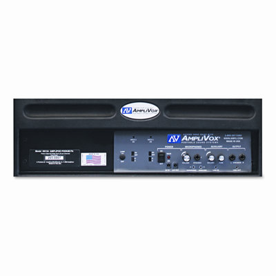 AmpliVox Sound Systems Amplipod Portable Podium PA System, 50-Watt Multimedia Amplifier w/3 Mic Inputs