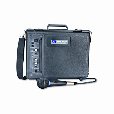 AmpliVox Sound Systems Audio Portable Buddy Professional PA System w/Pro Wired Mic & 15-ft. Cable