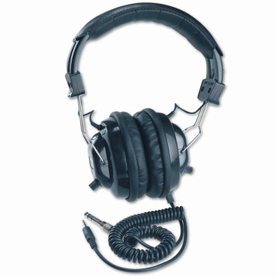 AmpliVox Sound Systems Deluxe Stereo Headphones with Mono Volume Control, Aqua                                                                      