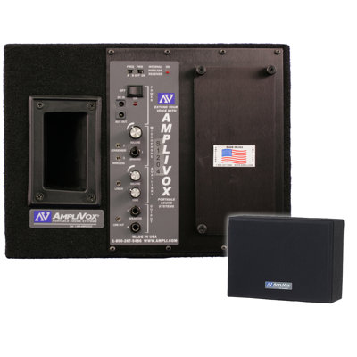 AmpliVox Sound Systems Wireless Powered Dual Speaker