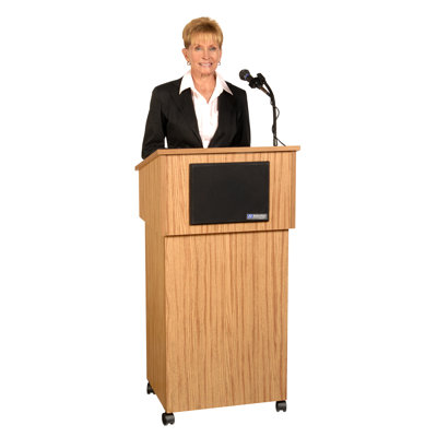 AmpliVox Sound Systems Tabletop Lectern and Lectern Base