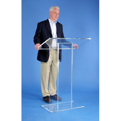 AmpliVox Sound Systems Large Top Clear Acrylic Lectern