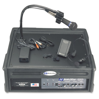 AmpliVox Sound Systems Wireless Roving Rostrum Podium PA