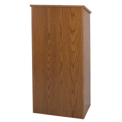 AmpliVox Sound Systems One-Piece Full-Height Stand-Up Lectern without Sound