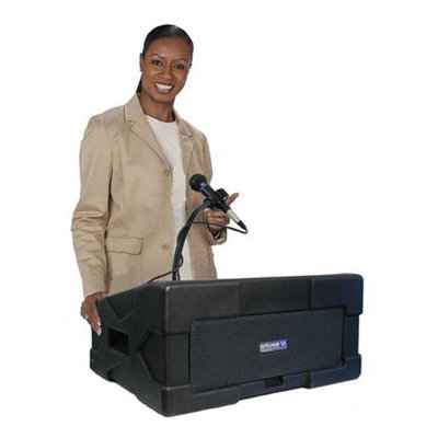 AmpliVox Sound Systems Wireless Roving Rostrum Podium PA