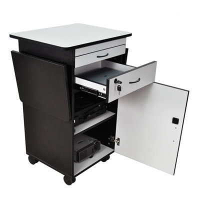 AmpliVox Sound Systems Multimedia Work Station in Black and Gray