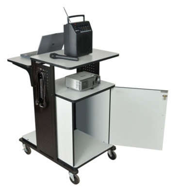 AmpliVox Sound Systems Multimedia Workstation with Cabinet