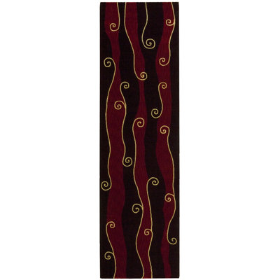 Nourison Parallels Black/Red Rug