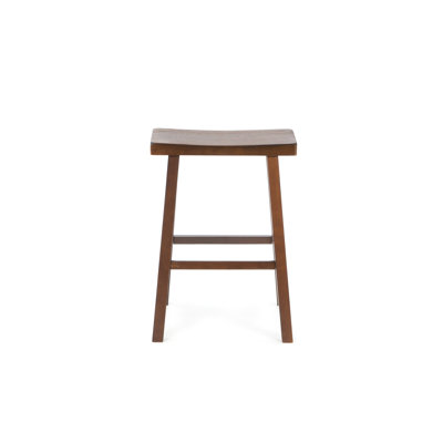 International Concepts 24" Saddleseat Counter Stool (Distressed Walnut)