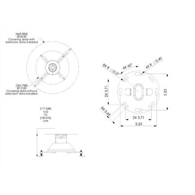 iC Mounts by Chief Universal Projector Ceiling Mount