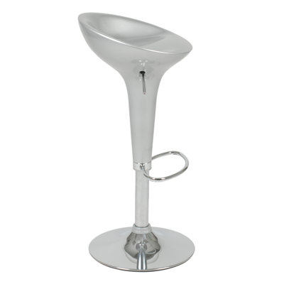 Eurostyle Ashley Adjustable Bar Stool in Silver