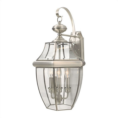Quoizel Newbury 29" Outdoor Wall Lantern in Pewter