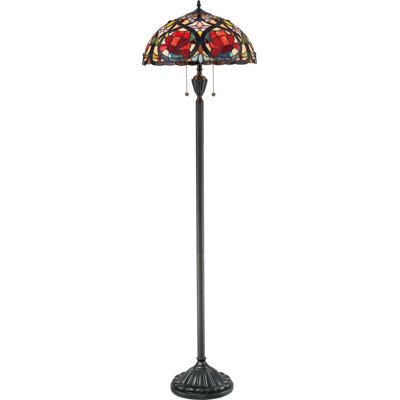 Quoizel Larissa Tiffany Floor Lamp in Vintage Bronze