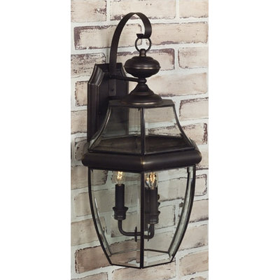 Quoizel 22.5" Newbury Outdoor  Wall Lantern in Medici Bronze