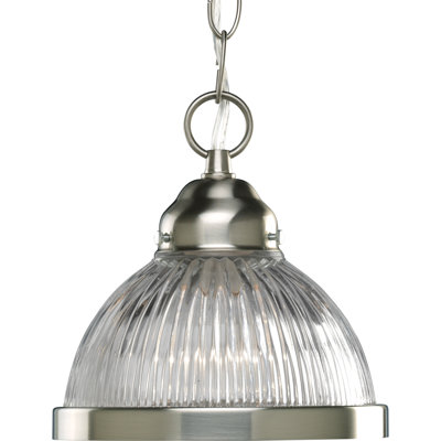 Progress Lighting 1 Light Prismatic Glass Pendant