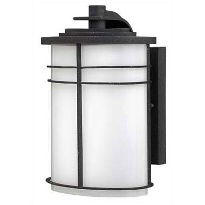 Hinkley Lighting Ledgewood Small Outdoor Wall Lantern in Vintage Black