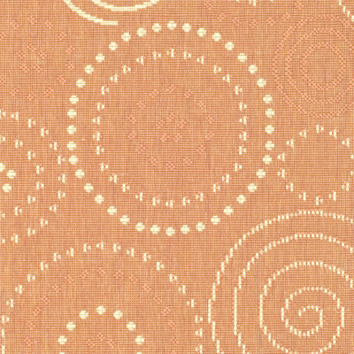 Safavieh Courtyard Terracotta/Natural Circle Rug