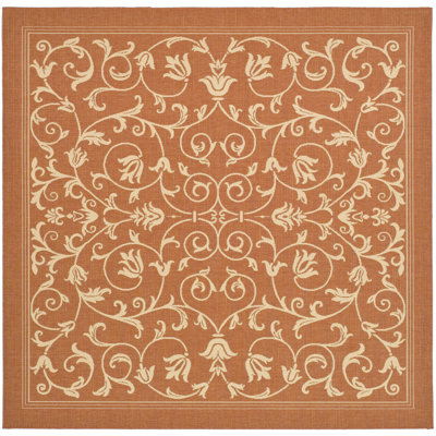 Safavieh Courtyard Terracotta/Natural Persian Rug