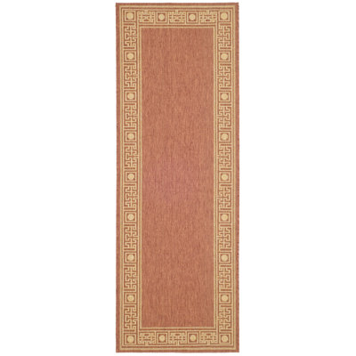 Safavieh Courtyard Rust/Sand Geometric Rug