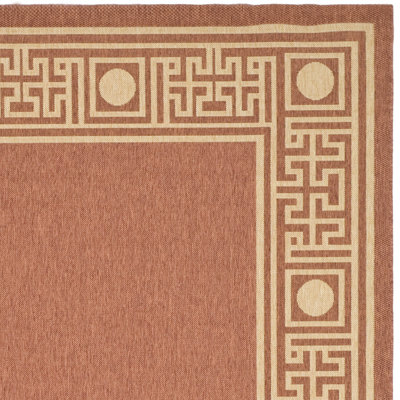 Safavieh Courtyard Rust/Sand Geometric Rug