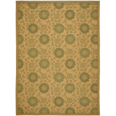 Safavieh Courtyard Natural/Green Rug