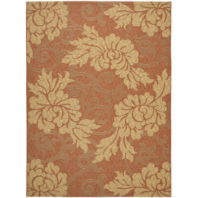 Safavieh Courtyard Brick/Natural Rug