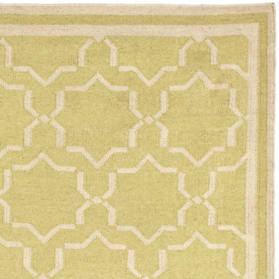 Safavieh Dhurries Light Green/Ivory Rug
