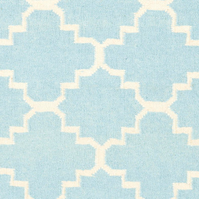 Safavieh Dhurries Light Blue/Ivory Checked Rug