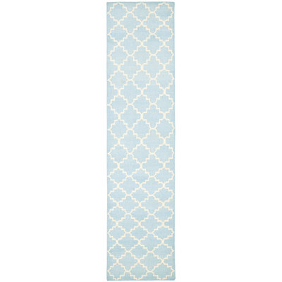 Safavieh Dhurries Light Blue/Ivory Checked Rug