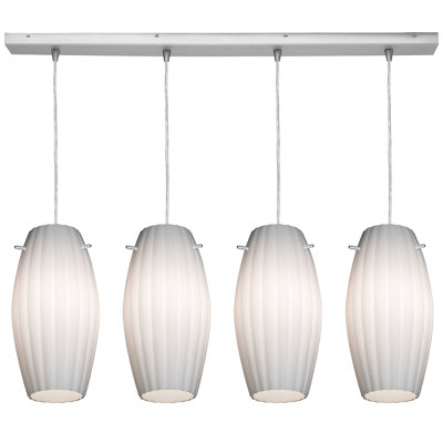Access Lighting Boron  Vanity Light with Opal Glass in Brushed Steel
