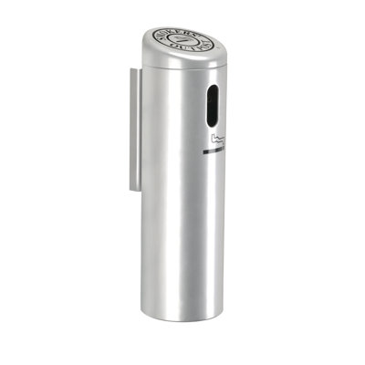 Commercial Zone Wall-Mounted Locking Ashtray with Swivel Cigarette Receptacle