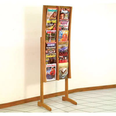 Wooden Mallet Twelve Pocket Contemporary Floor Display