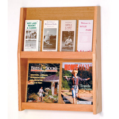 Wooden Mallet Four Magazine and Eight Brochure Wall Display