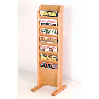 Wooden Mallet Free Standing Seven Pocket Magazine Rack