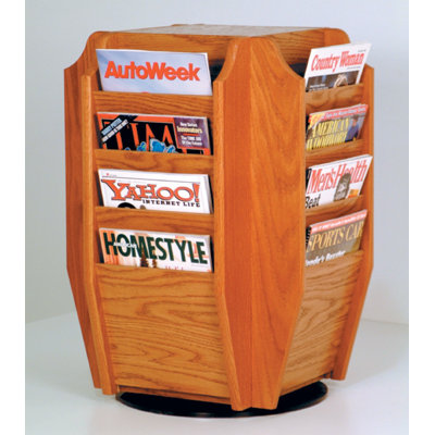 Wooden Mallet Countertop Sixteen Magazine Rotary Display