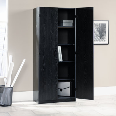 Sauder Storage Cabinet in Ebony Ash