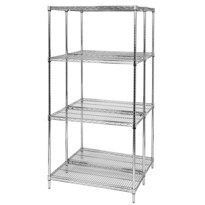 Quantum Storage Small 54" Q-Stor Chrome Wire Shelving Add-On Unit
