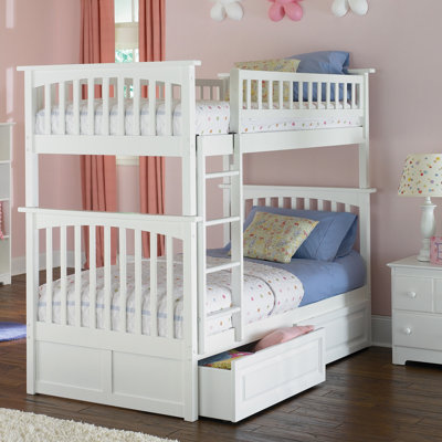 Atlantic Furniture Columbia Bunk Bed with Raised Panel Drawers