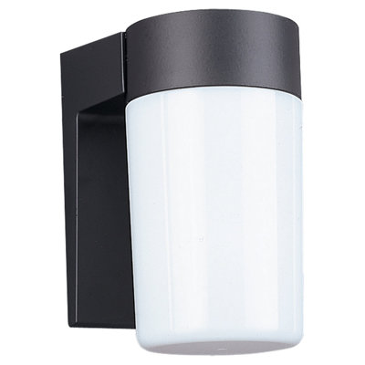 Sea Gull Lighting Cast Aluminum  Outdoor Wall Lantern in Black