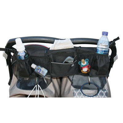 J.L. Childress Bottles 'N Bags Double Wide Stroller Organizer