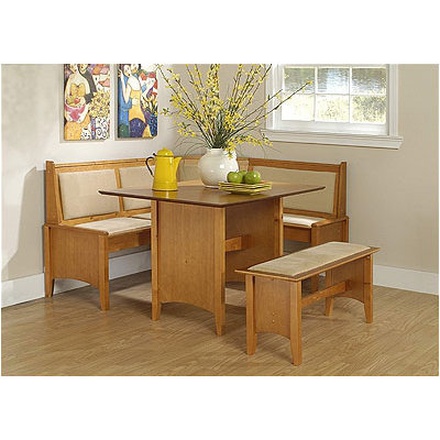 Linon Microfiber Nook Table in Cherry