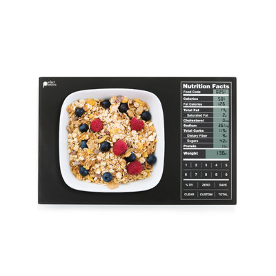 Kitrics Perfect Portions Digital Scale with Nutrition Facts Display in Black