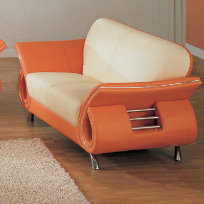 Global Furniture USA Clark Leather Loveseat