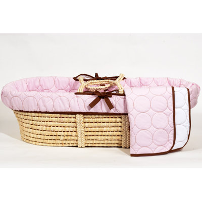 Bacati Quilted Circles Moses Basket