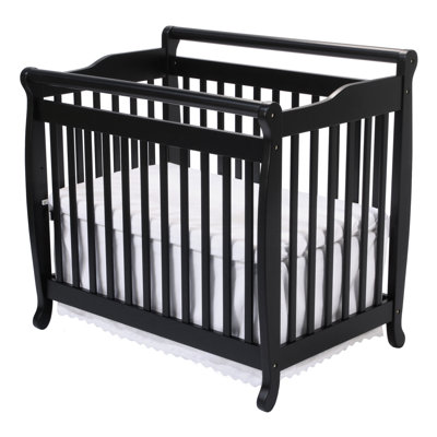 DaVinci Emily Mini 2-in-1 Convertible Crib in Ebony Black