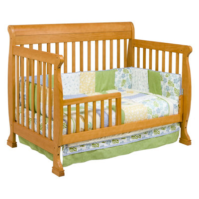 DaVinci Kalani 4-in-1 Convertible Crib with Toddler Rail in Honey Oak