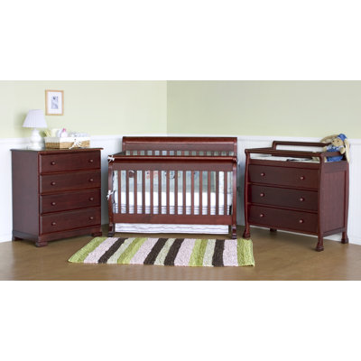 DaVinci Kalani Two Piece Convertible Crib Set with Toddler Rail in Cherry